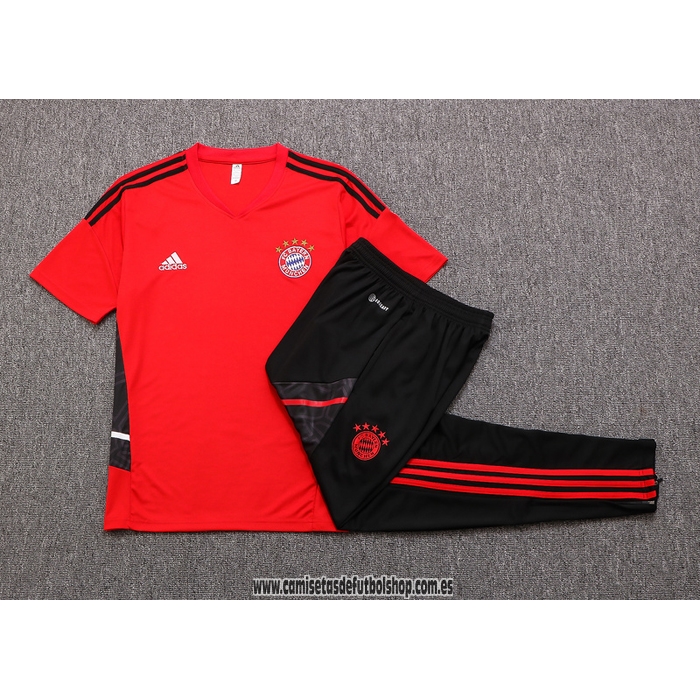 Chandal del Bayern Munich 22-23 Manga Corta Rojo